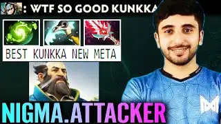 NIGMA.ATTACKER WTF New Meta! Best Kunkka Mid Bloodthorn + Refresher Orb Crazy Build Guide Dota 2 Pro