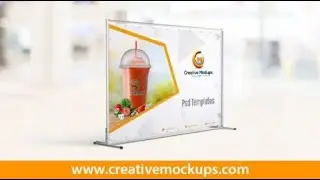 How to Customize Your Trade Show Backdrop Banner Mockup | Photoshop Tutorial by Creative Mockups