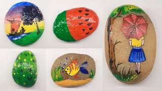 5 easy stone art ideas ||