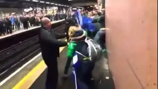 Football Hooligans Spurs and Chelsea at Wembley Park 1 March 2015