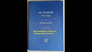 The inscriptions of Fara. II: School texts from Fara #cuneiform #books