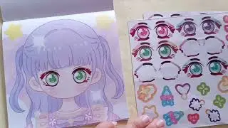 Masang stiker makeup lagi guys | buku ganti stiker makeup princess gaeesss #creative #sticker #cute 