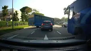 Bus Dangerous U Turn @ Singapore Yishun