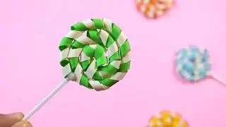 DIY How to Make Paper Lollipop Candy (Easy Origami)