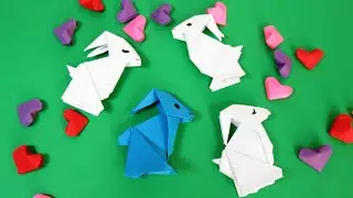How to make an origami hare  Simple origami animal patterns