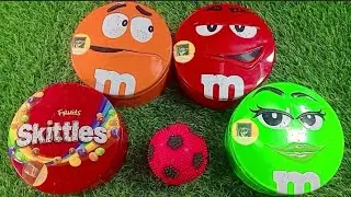 Satisfying Video | Unpacking 3 M&M'S and 1 Skittles with Candy ASMRl
