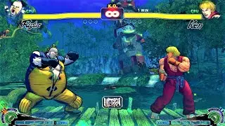 RUFUS VS KEN | CPU VS CPU Ultra Street Fighter IV  (Hardest AI)