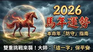 屬馬人注意！2026 本命年「雙重挑戰」來襲？大師警告：這一年「不做這件事」就是賺！#2026運勢 #生肖運勢 #2026運勢, #屬馬, #馬年, #本命年, #十二生肖, #犯太歲, #流年運勢