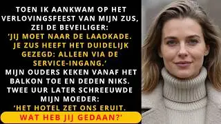 Mijn ouders behandelden me als schoonmaakster op het verlovingsfeest van mijn zus — toen zei de…