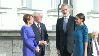 German President Steinmeier welcomes Spain's Royal Couple | AFP
