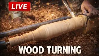 LIVE Wood Turning on Lathe Machine | Satisfying Woodworking 🔥