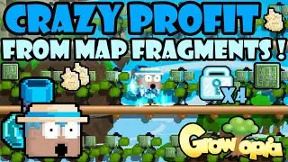 SUPER CRAZY PROFIT FROM MAP FRAGMENTS!! | GrowTopia Profit | GrowTopia