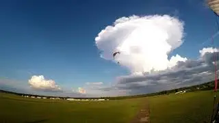 Paramotor Flight Chasing Clouds, Chasing Deer