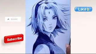 How to draw Sakura Haruno step by step tutorial 