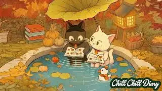 A Peaceful Autumn Evening with Cat 🍁  Relaxing Lofi Sounds for Studying, Working & Chilling