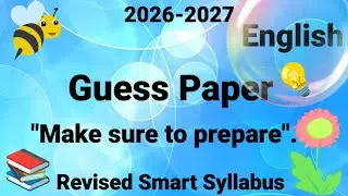 Class 9 English Guess Paper 2026 – Most Important Questions for Board