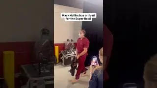 Mack Hollins arrives at SUPERBOWL dressed CRAZY‼️😮