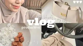productive vlog ft. what’s in my bag 🏹🐇 : got my part time job, cooking dinner