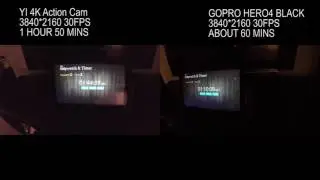 The unbeatable battery life: YI 4K Action Cam VS GoPro Hero4 Black #SamiLuo