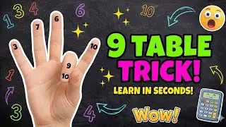 table of 9 multiplication of 9 table trick of 9
