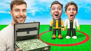 مستر بيست تحداني انا واخوي الي بفوز بوخذ 10,000 دولار 🔥| ROBLOX