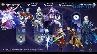 SPIRAL ABYSS LUNA IV!!#genshinimpact