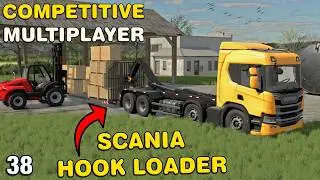 BUYING A SCANIA HOOK LOADER, IT DID NOT GO WELL! Competitive Multiplayer Ladyhill FS25 Ep38