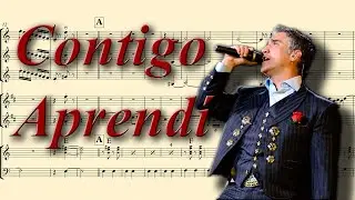 Contigo Aprendí. Partitura para mariachi. Partituras Multimedia.