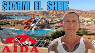 Sharm el Sheik: partenza, arrivo all' hotel AIDA e deludente spiaggia di El Fanar, troppo affollata.