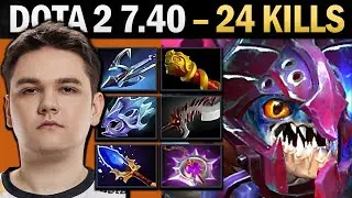 Slark Pro Carry с Moon Shard и Harpoon - геймплей Dota