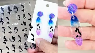 ✨ Ocean Aesthetic Resin Earrings 🧜‍♀️ | DIY Mermaid Jewelry