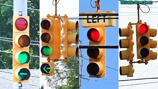 Incandescent Left Turn Arrow 3 Way Cluster Traffic Lights | Beech Daly & Capitol St