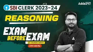 SBI Clerk 2024 | SBI Clerk Most Expected Paper | SBI Clerk Reasoning Tricks By Saurav Singh