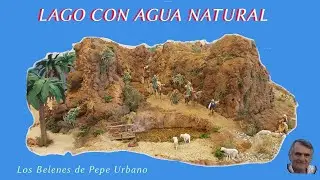 Lago con agua natural para mi belén