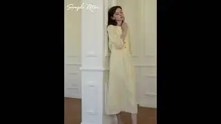 Simple Retro | Bella Casual Creamy Midi Linen Dress | 2022 Pre-Spring