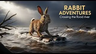 Can This Brave Rabbit Cross the Flood River and Reach Safety?