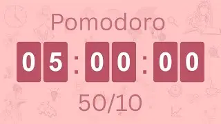 Aesthetic 5-Hour Countdown Timer | Pomodoro Timer | Crackling Fire, Flip Clock | Study With Me✨