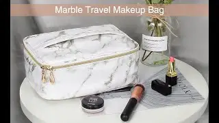 Marble White Travel Makeup Bag Small Cosmetic Bags For Women
