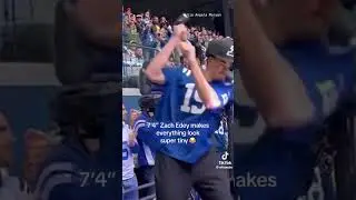 7&rsquo;4 Zach Edey, Purdue basketball center at the Indy Colts game #colts #nfl #purdue