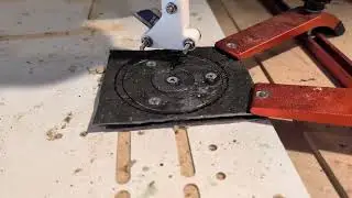 3D printed drag knife on DIY CNC cutting lead (metal) sheet