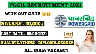 PGCIL Recruitment 2021 Without Gate | Total Vacancy 97 | Latest Job Updates | Last Date 9 May 2021