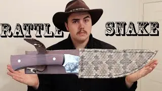 DIY! RATTLESNAKE SKIN LEATHER KNIFE SHEATH!//GIVEAWAY!!