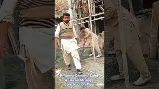 Efficient Cement, Sand & Gravel Mixing | Construction Tips#construction #shortvideo #ytshorts #shot