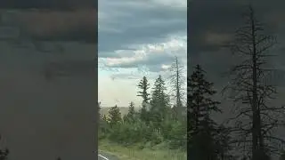 Lightning fire that just started at Bull Canyon near Chilcotin River