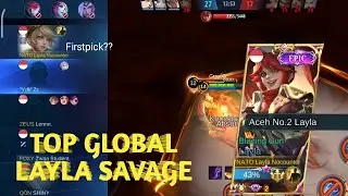 Gameplay top Global Layla ,savage amazing!! #gameplaylayla #topgloballayla