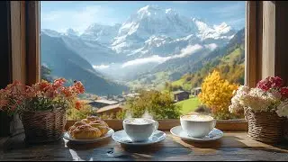 Январский Джаз В Mountain Retreat | Расслабляющий Джаз, Уютный Кофе У Окна С Живописным Видом