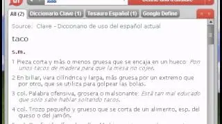 Definici&oacute;n de taco
