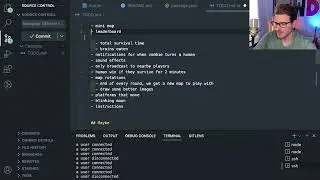Coding on websocket game, answering questions, doing coding stuff