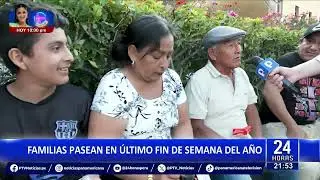 Familia salen de paseo en el último fin de semana del año