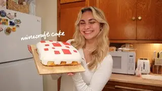 i made a minecraft cake